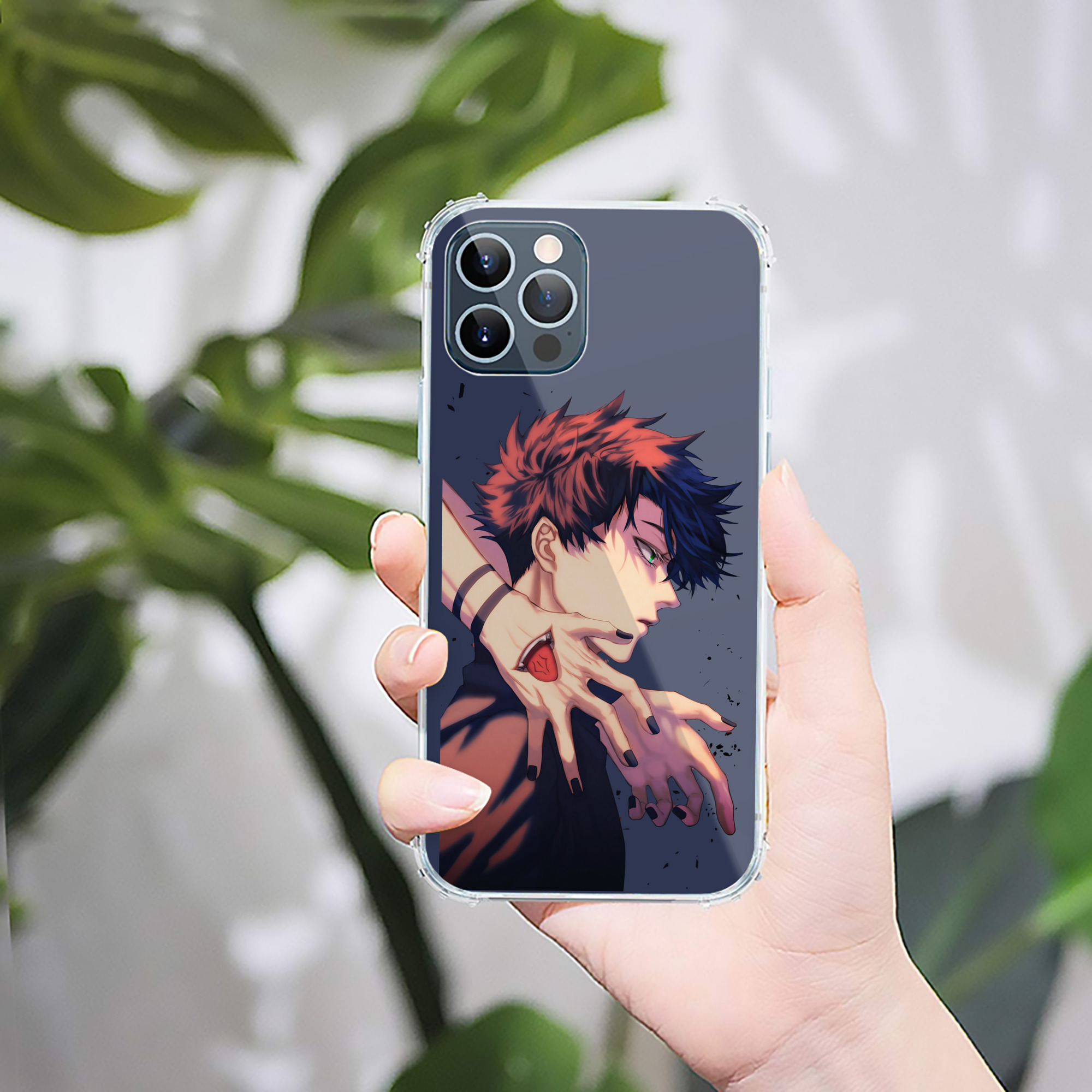 （画像用） 呪術廻戦 Jujutsu Kaisen 【iPhone 12シリーズ対応】透明スマホケース（クリアソフトケース）